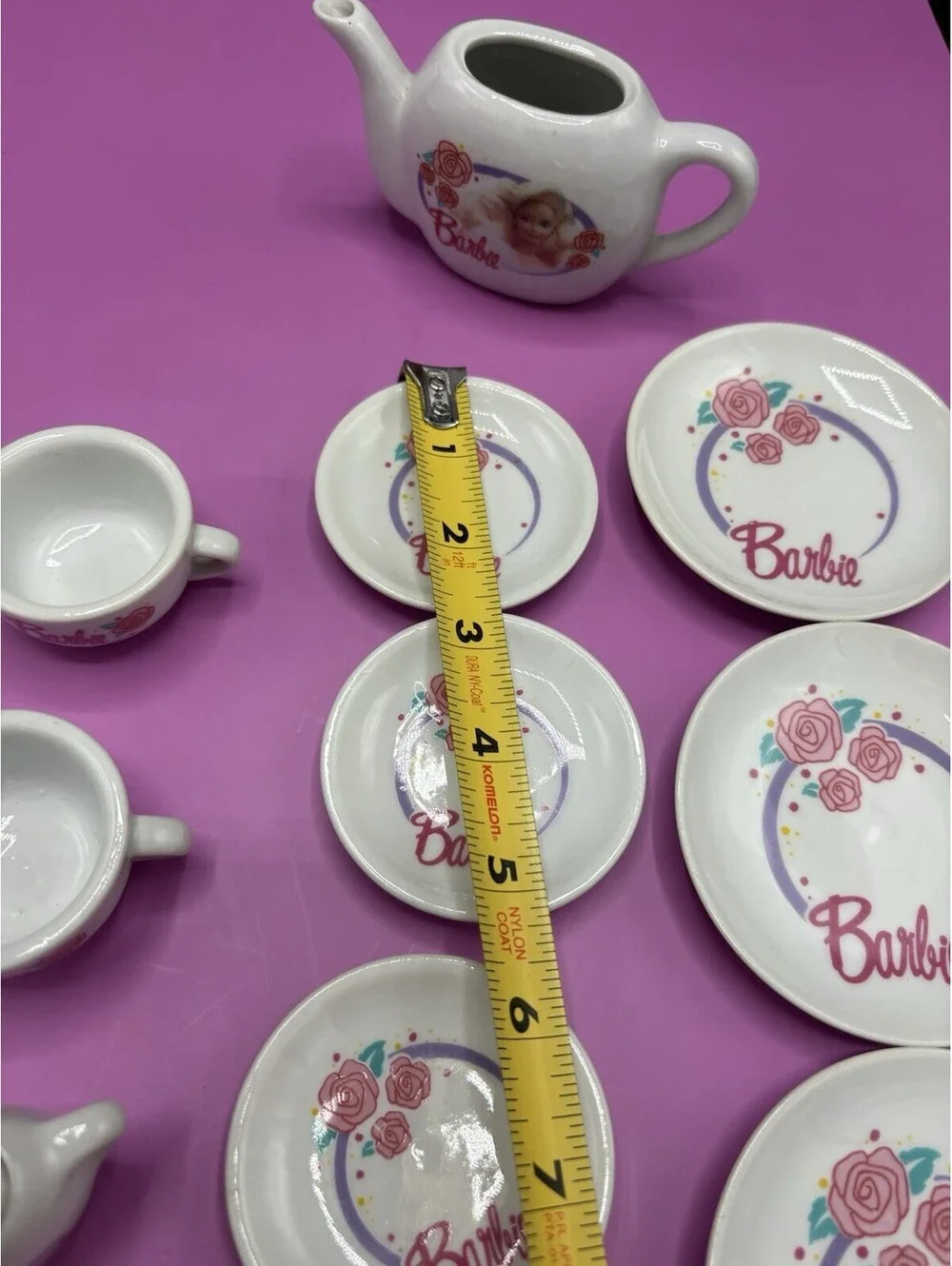 Vintage Barbie 1:6 Ceramic Tea Set Lot 9pc Replacement Lot